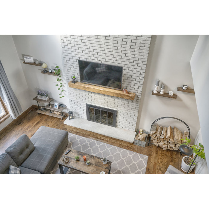 Gracie Oaks 2 Piece Pine Solid Wood Floating Shelf & Reviews